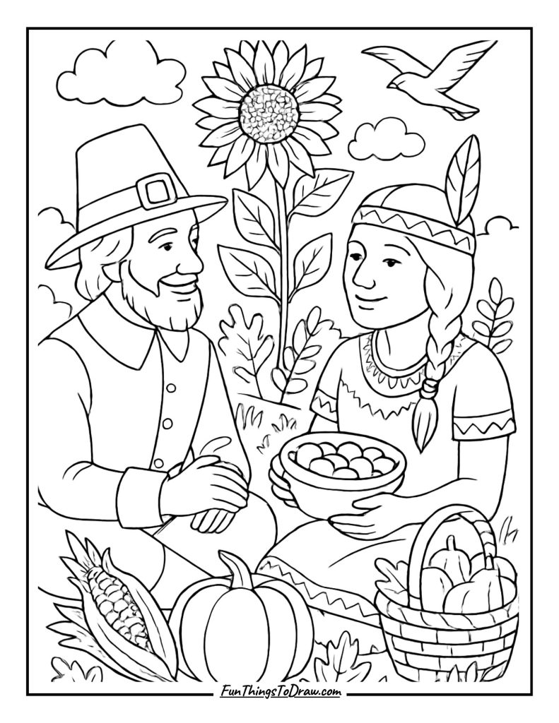  Pilgrim and Native American Friendship