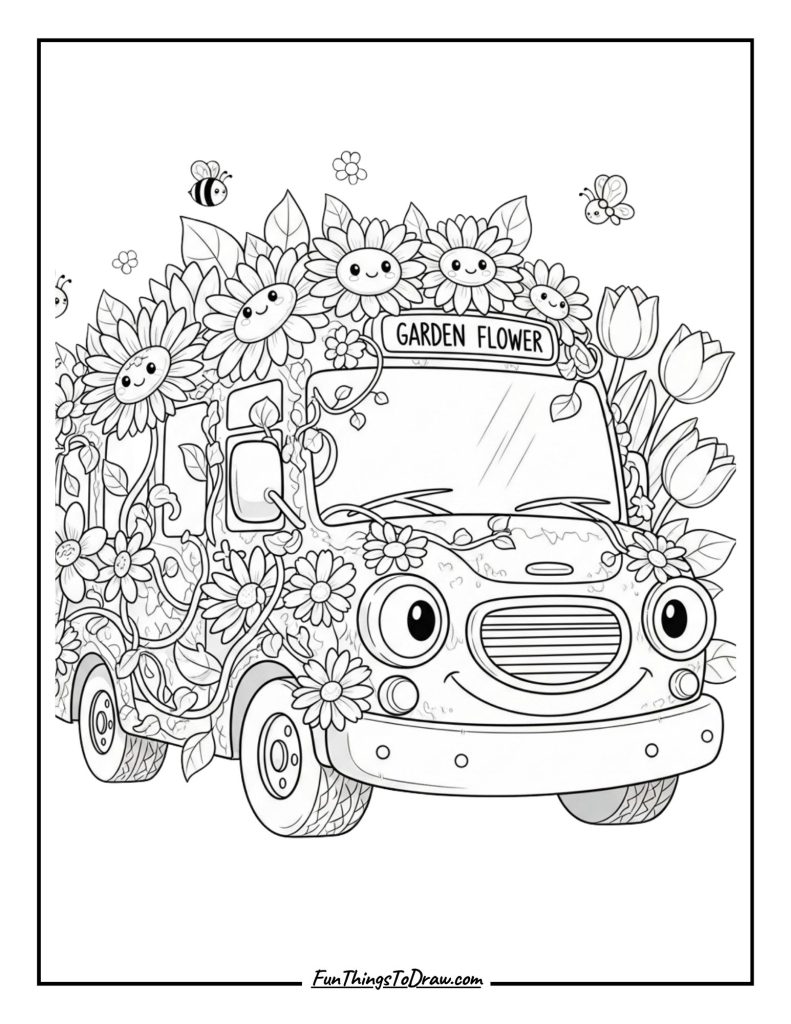 Garden Flower Bus