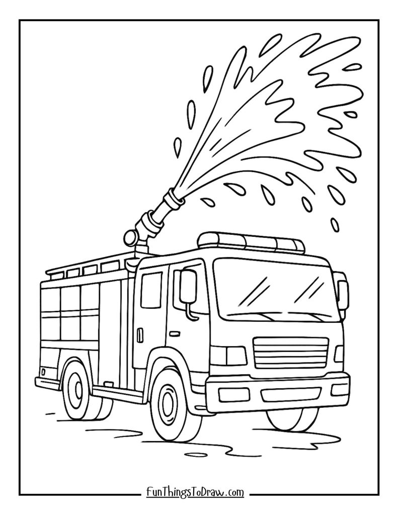 Fire truck water drop