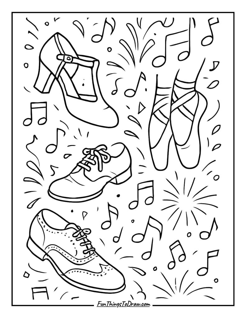 Dancing shoes celebration