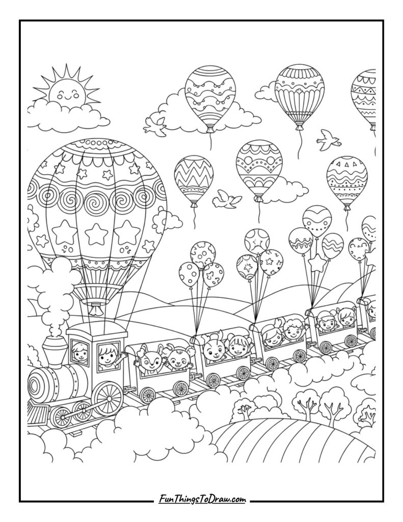 Train Journey Balloon