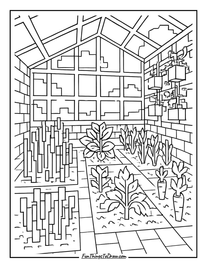 Greenhouse growing various crops