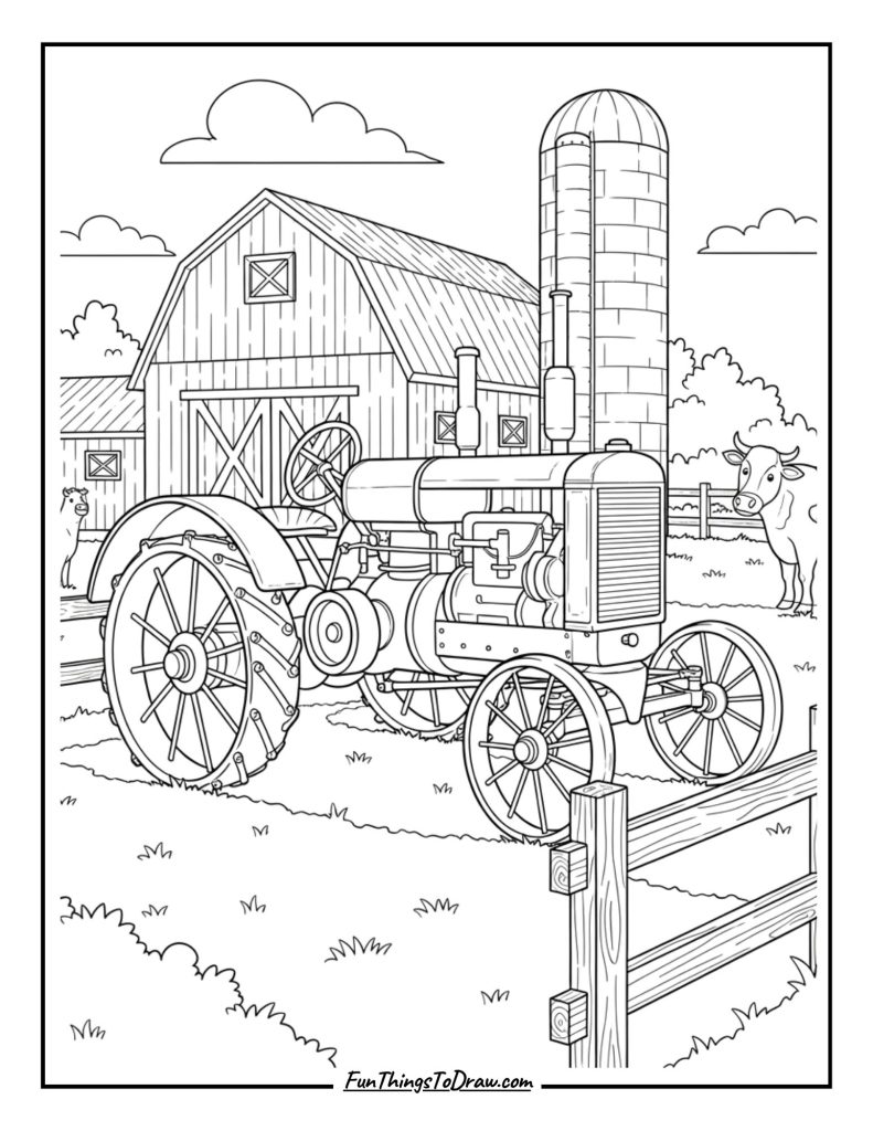 Heritage farm museum display tractor