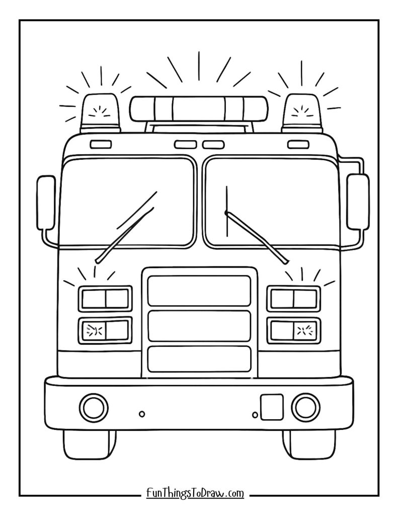 Fire truck emergency lights