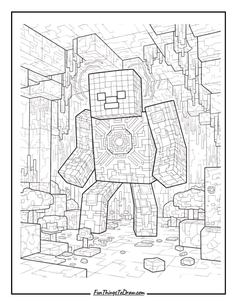 Enderman teleporting with a grass block