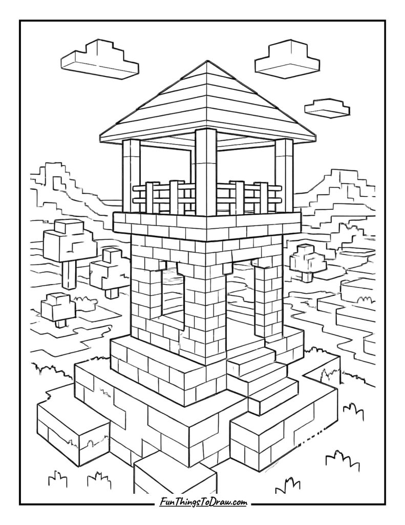  Watchtower overlooking the landscape