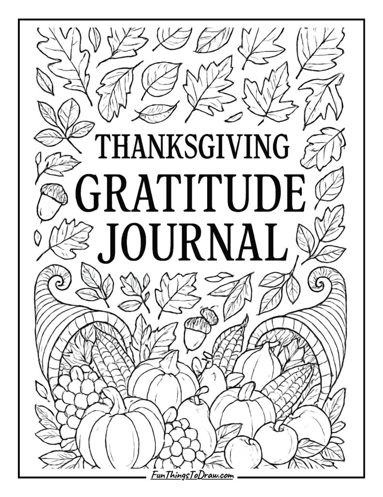 Thanksgiving Gratitude Journal Cover