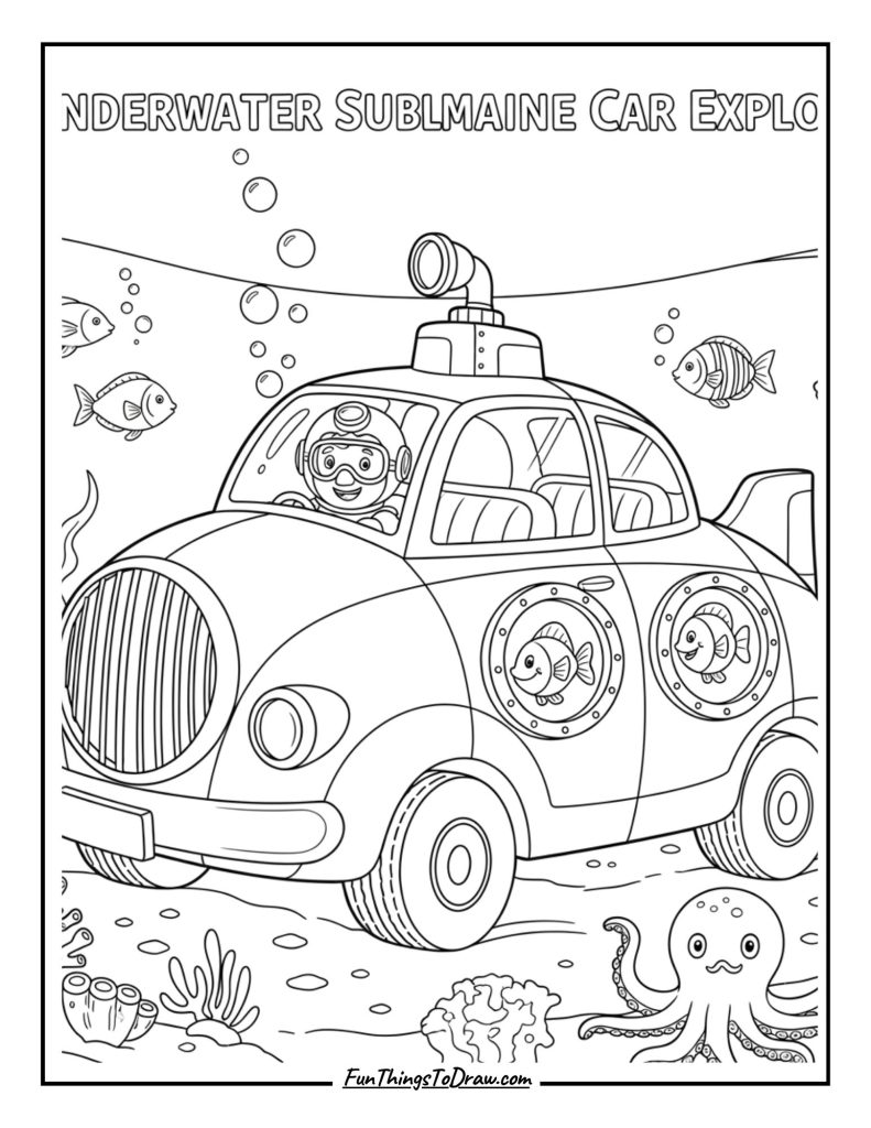 Underwater Submarine Car Explorer