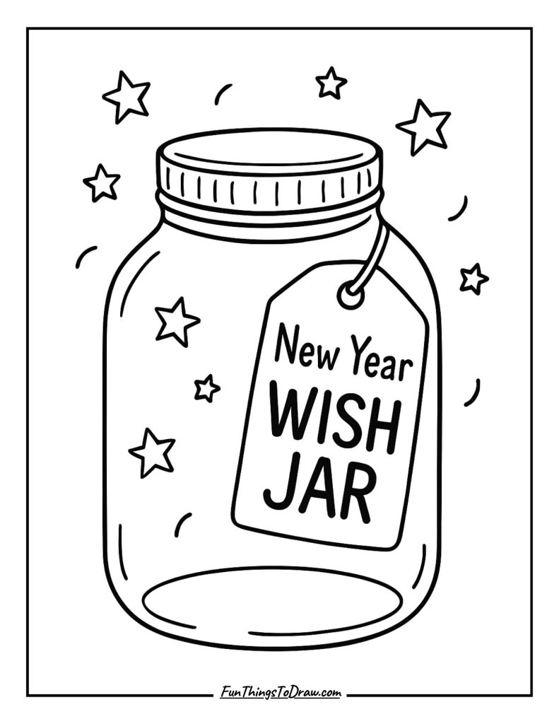 New Year wish jar