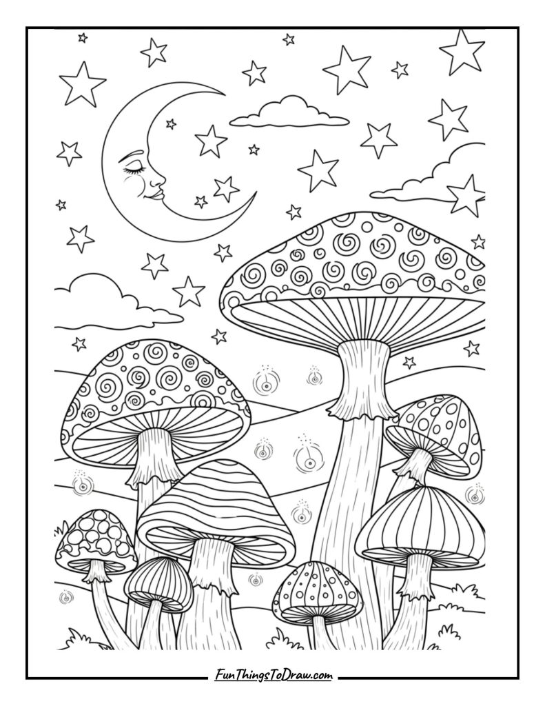 Night Sky Mushrooms
