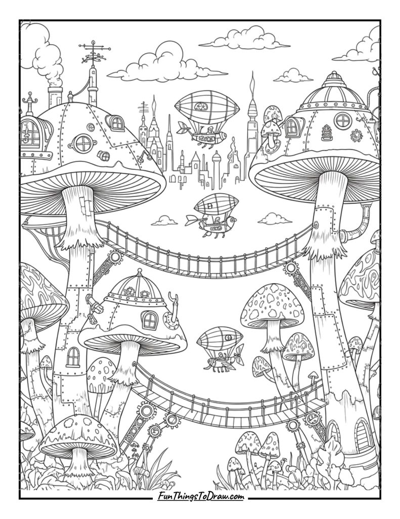 Steampunk Mushroom World