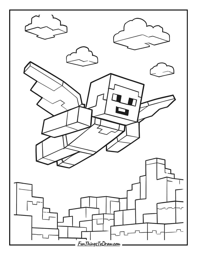 Flying with elytra wings