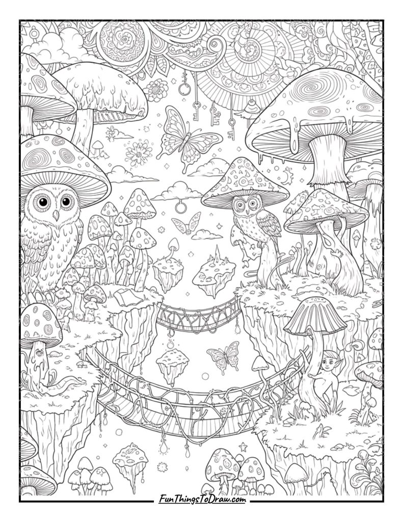 Surreal Mushroom Dreamscape