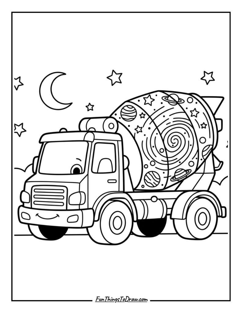 Concrete Mixer Galaxy Swirl