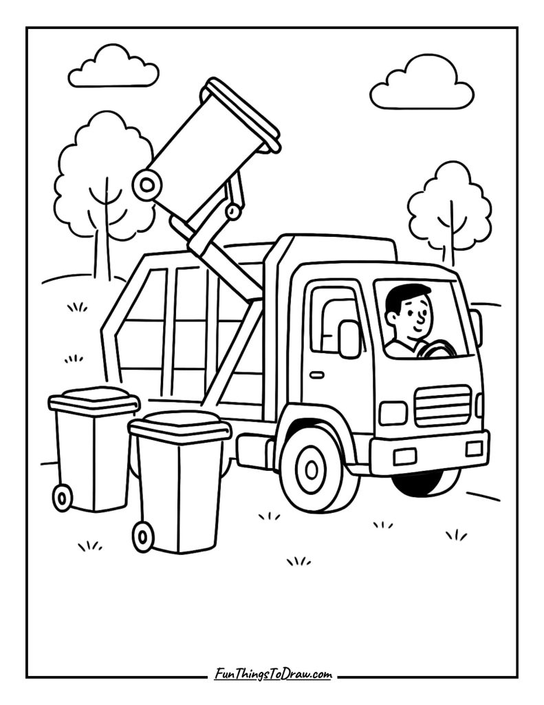 Garbage Truck Weekly Collection