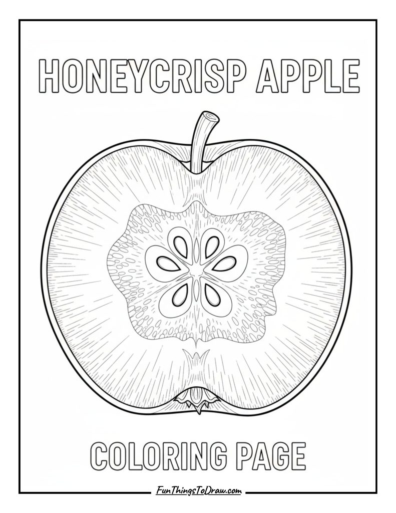 Honeycrisp Apple Cross-Section
