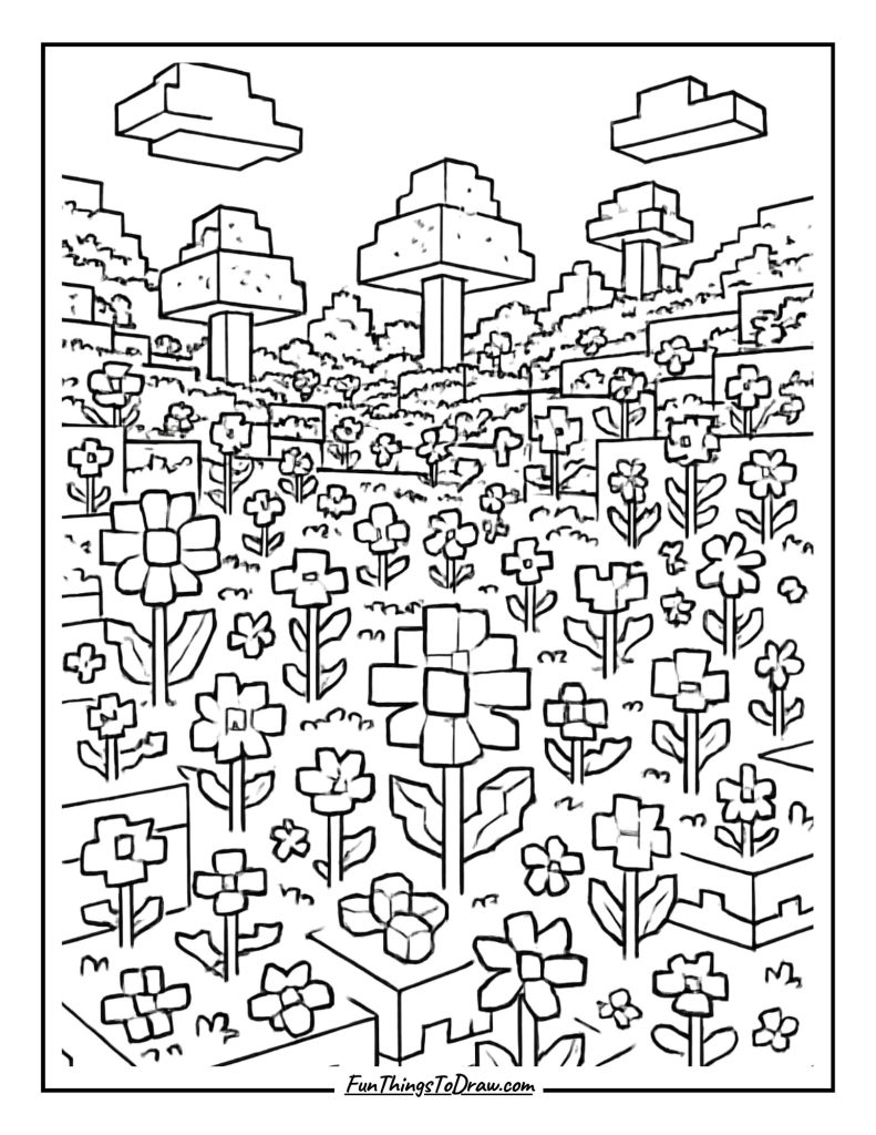 Flower forest in full bloom