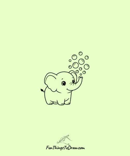 Elephant Blowing Bubbles