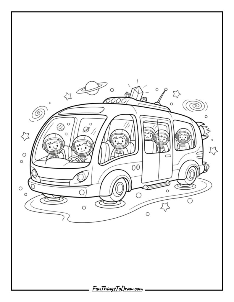 Futuristic Space Bus