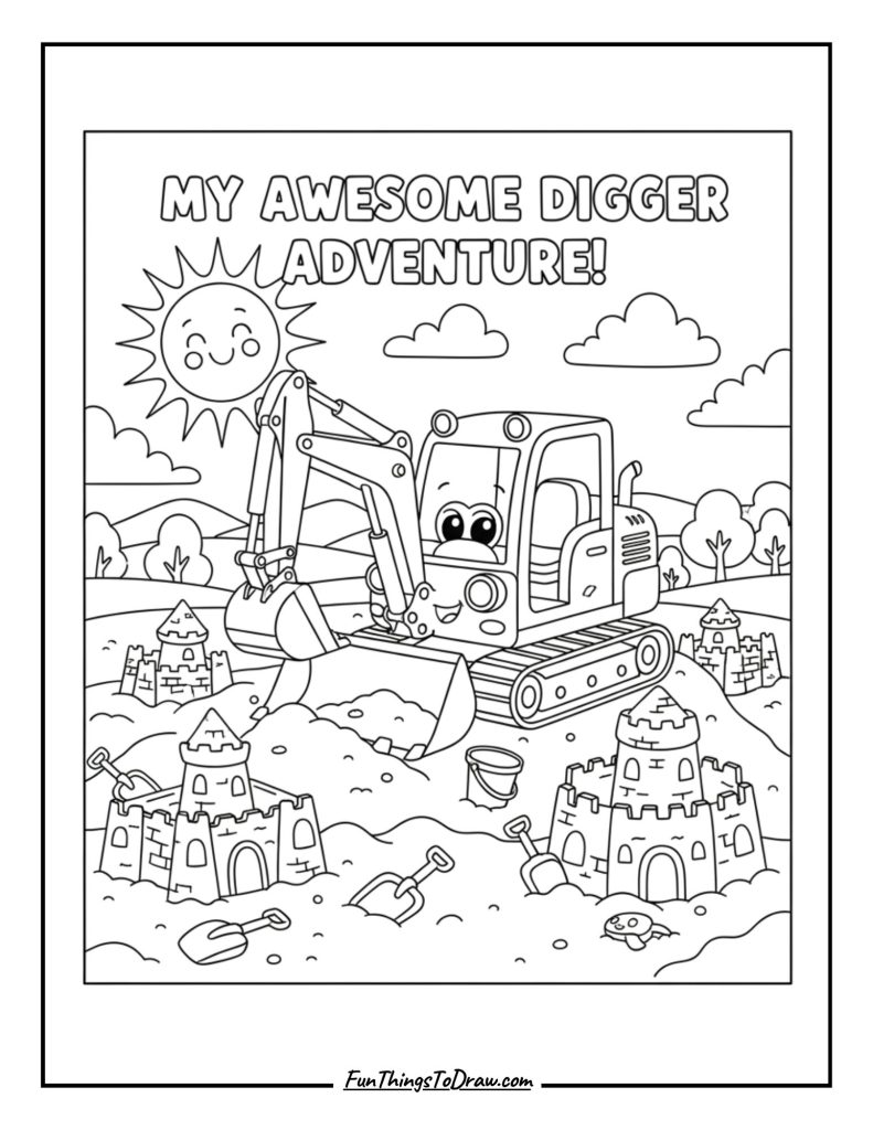 Mini Excavator Sandbox Fun