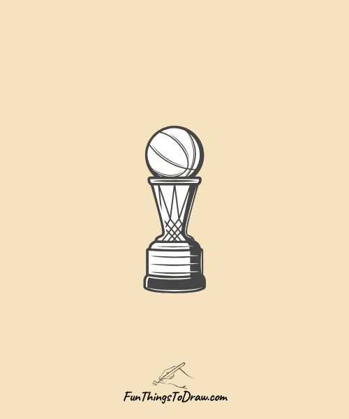 Basketball and Trophy Together