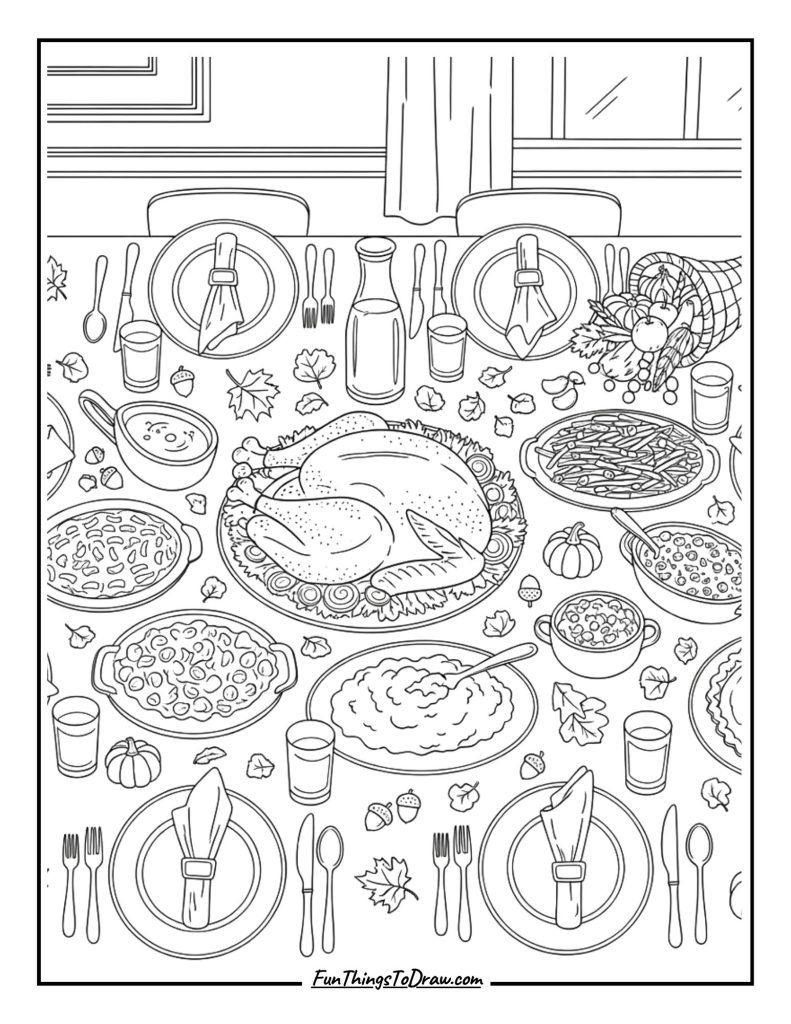 Thanksgiving Dinner Table Setting