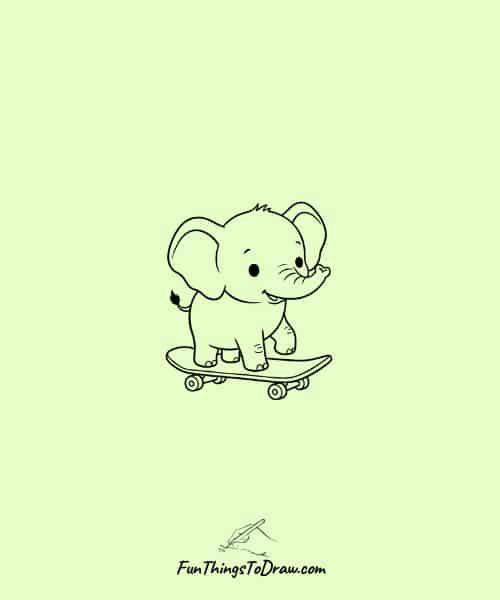 Elephant on a Skateboard