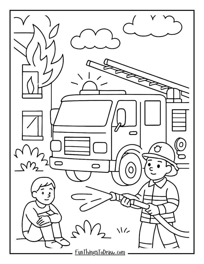 Fire truck at scene