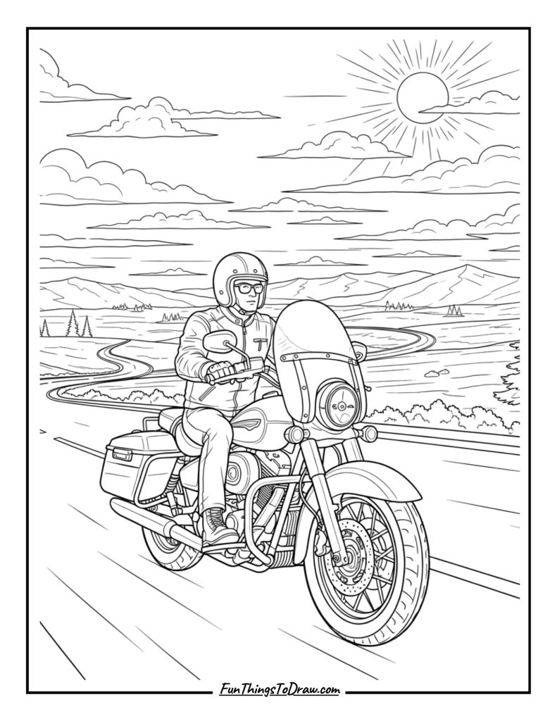 Motorcycle Highway Adventure