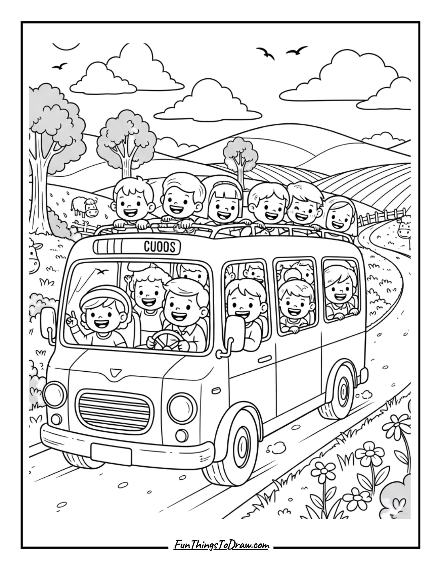 38 Bus Coloring Sheets (Free Printable Pages) - Fun Things To Draw