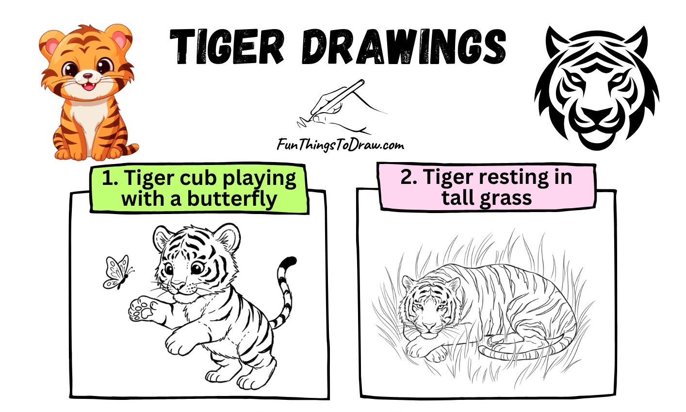 Cute Tiger Drawing Ideas