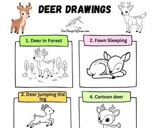Easy and cute Deer Drawing Ideas