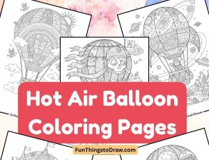 Hot Air Balloon Coloring Pages