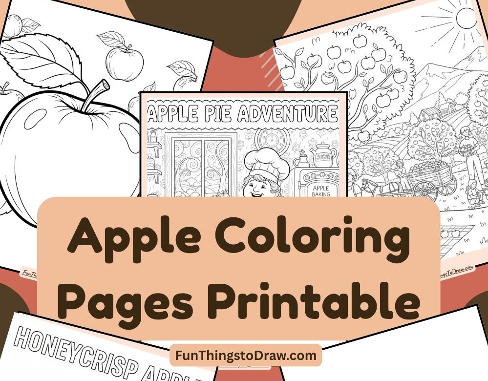 free printable apple coloring pages