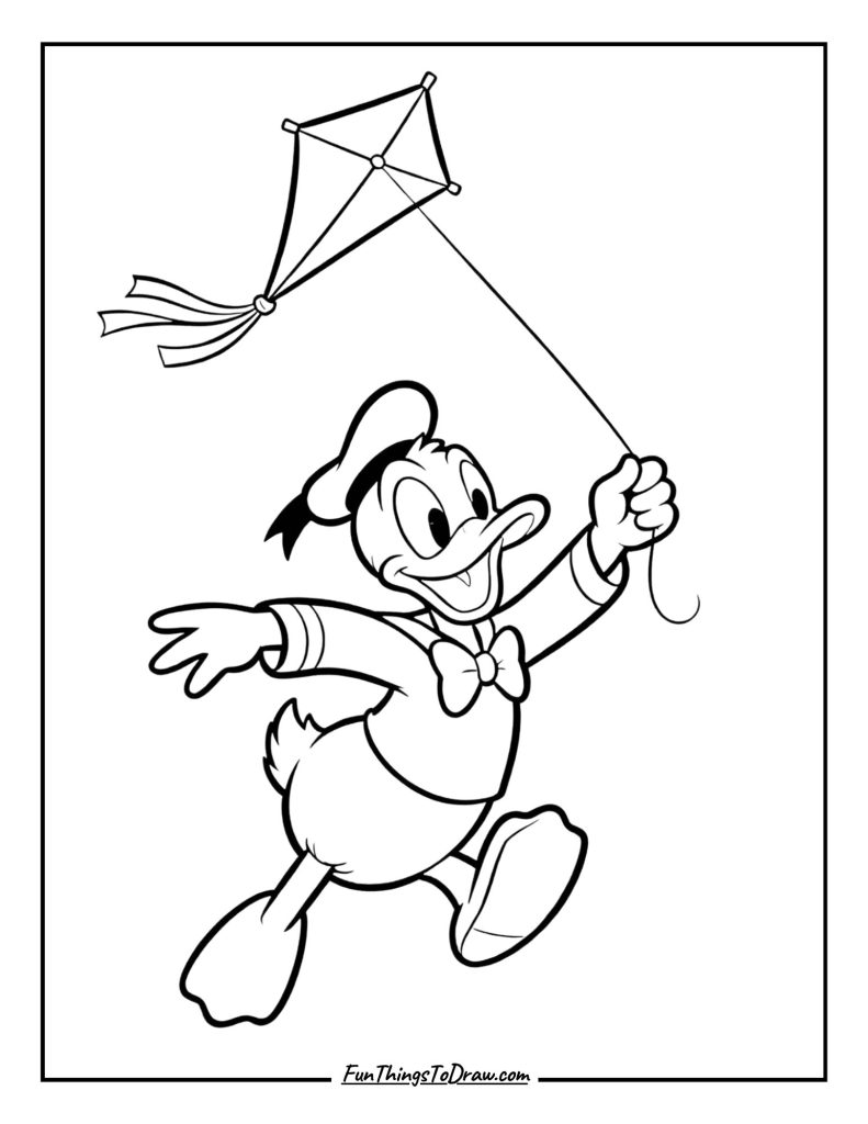 Donald flying a kite