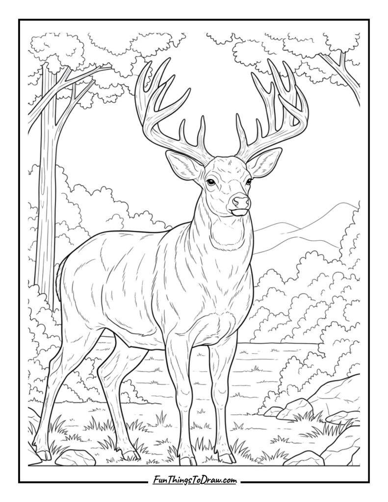 Trophy buck displays magnificent antler rack