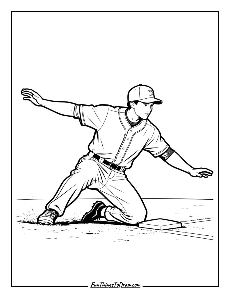 Player sliding into base