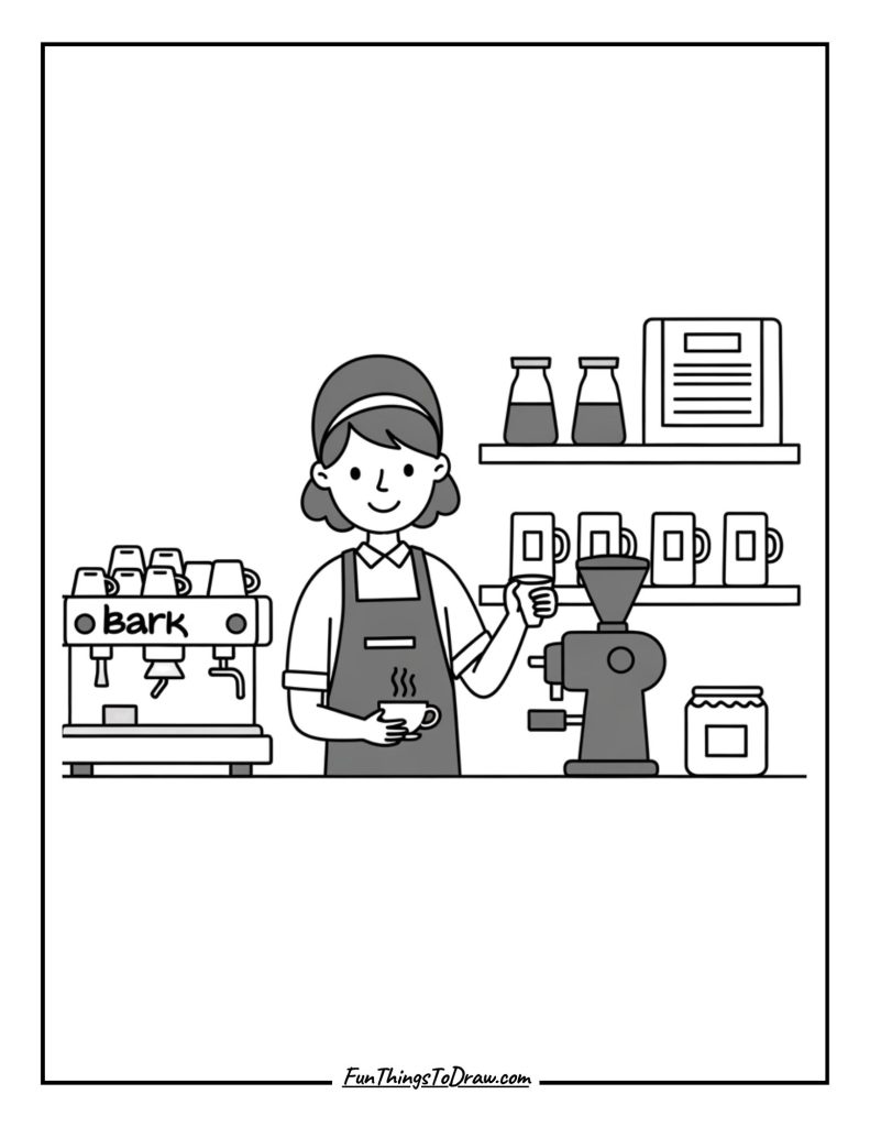 Coffee shop interior