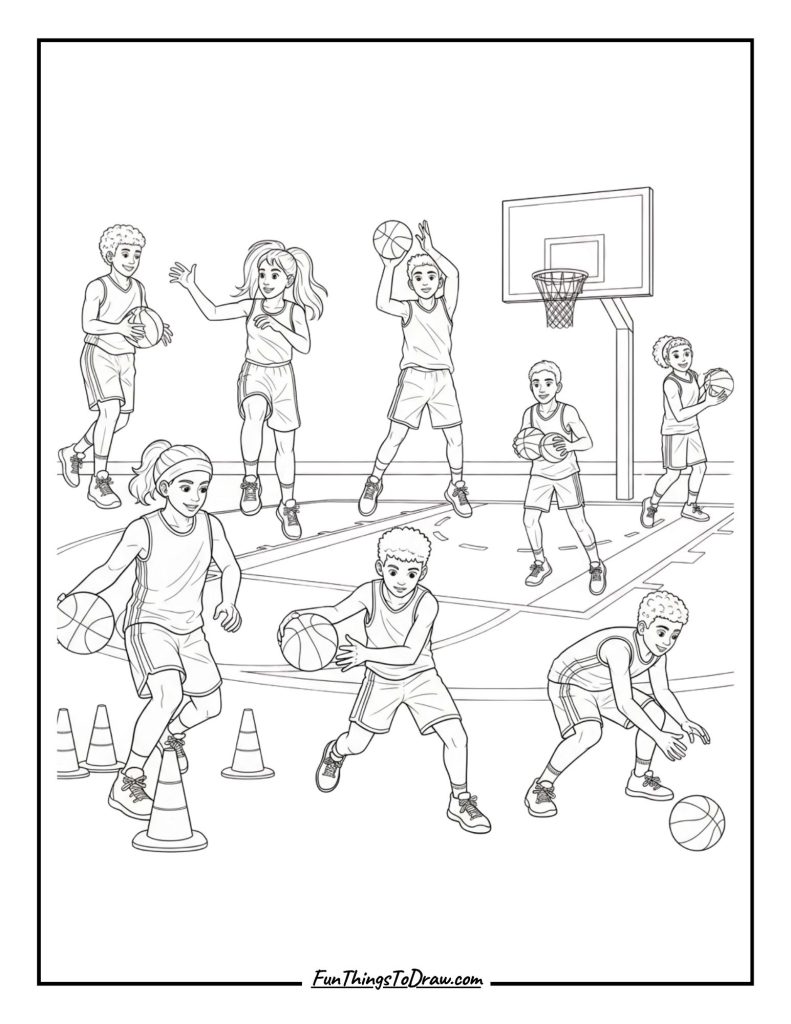 Basketball practice drills