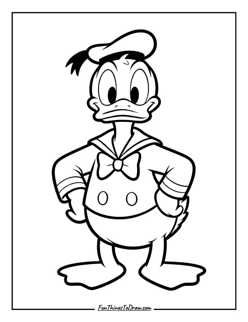 Donald in his classic sailor suit
