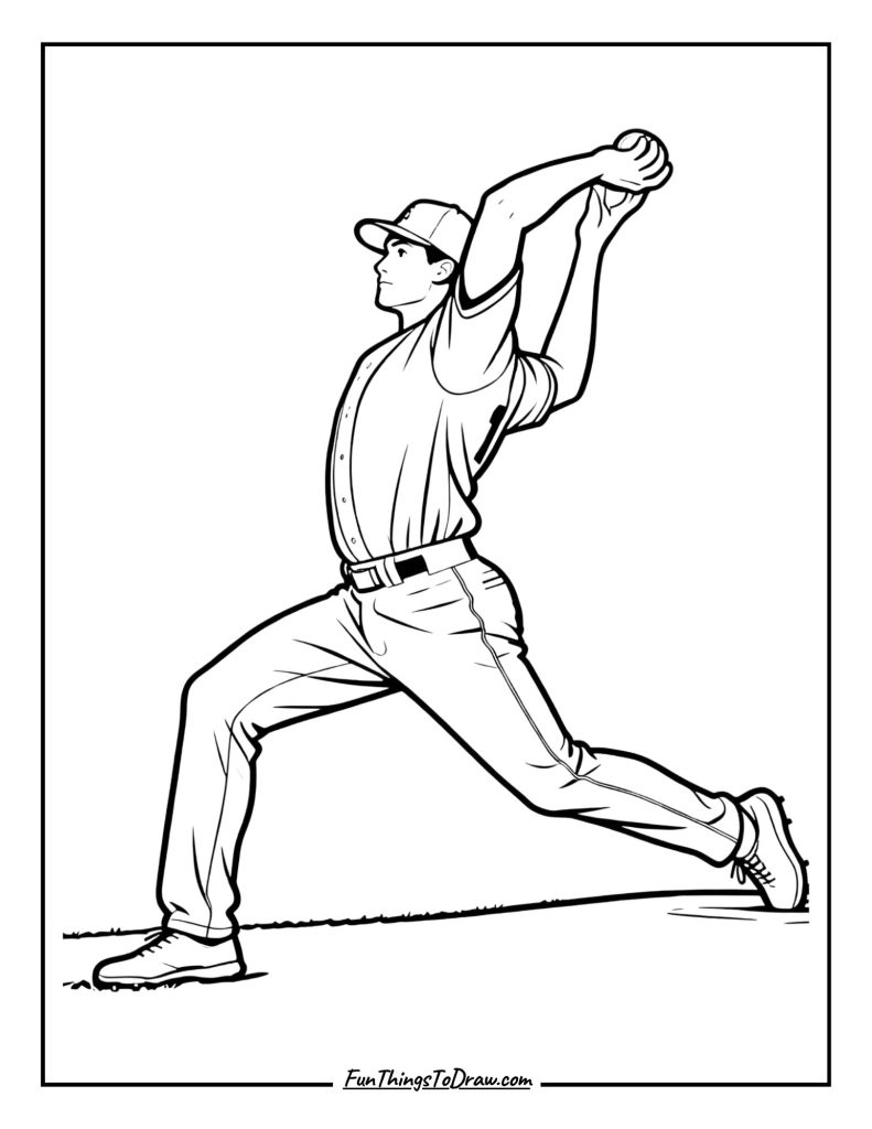  Pitcher winding up to throw