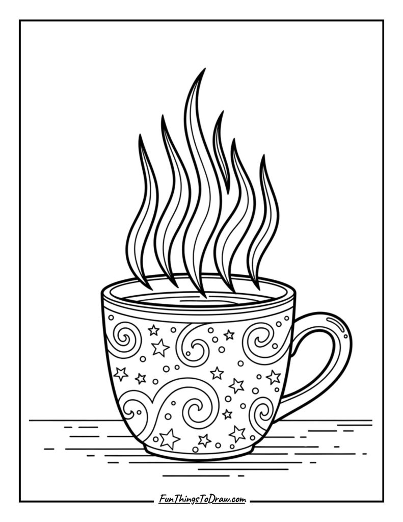 Mug with steam rising