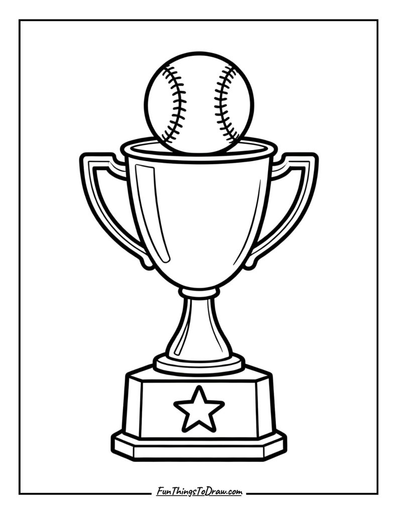 Baseball trophy for winners