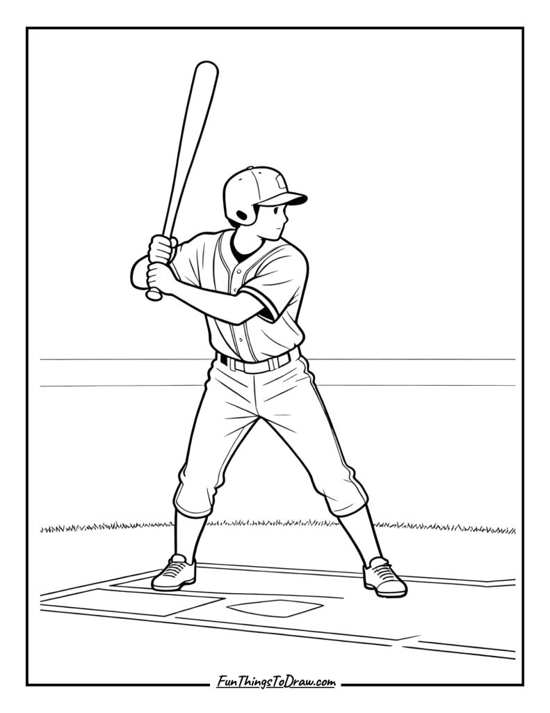 Batter standing in batter's box