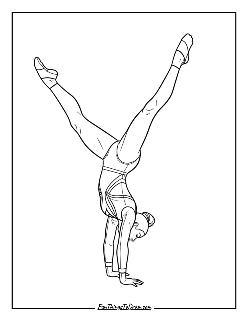 Gymnast doing a handstand