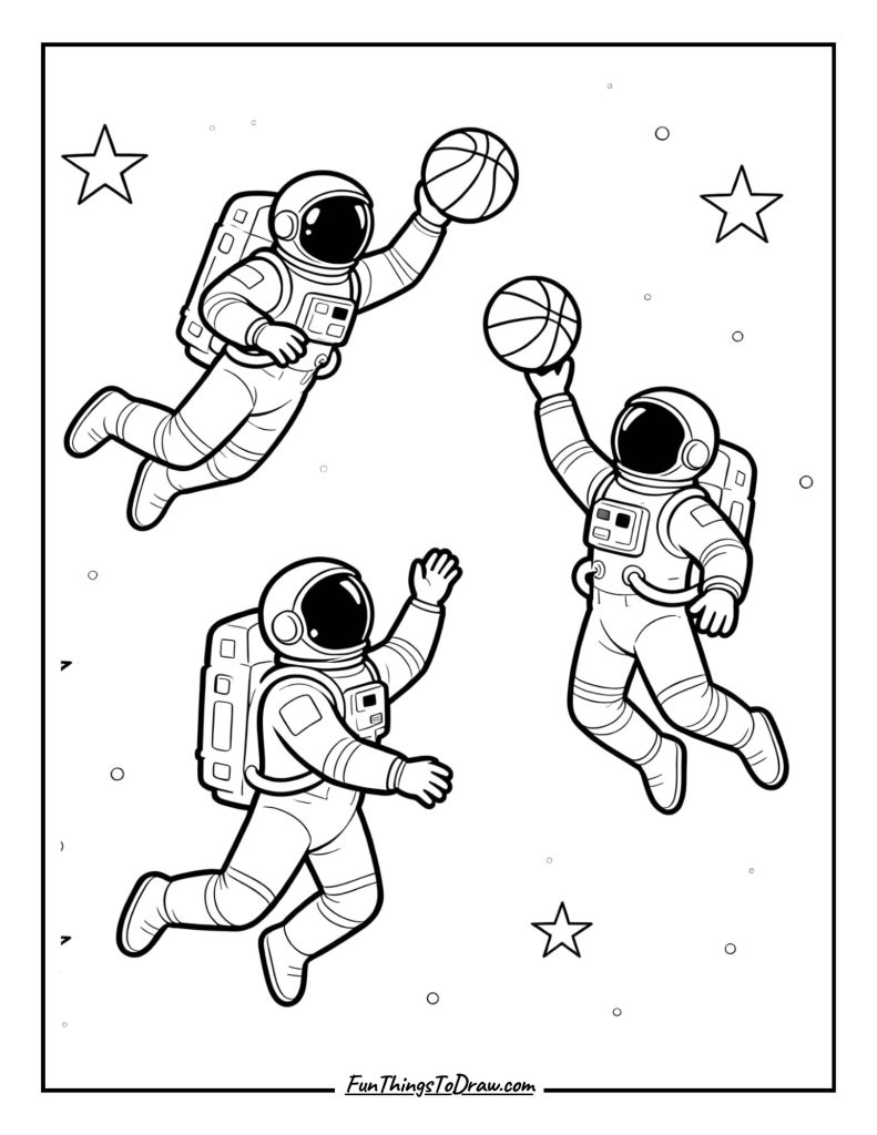 Space basketball game