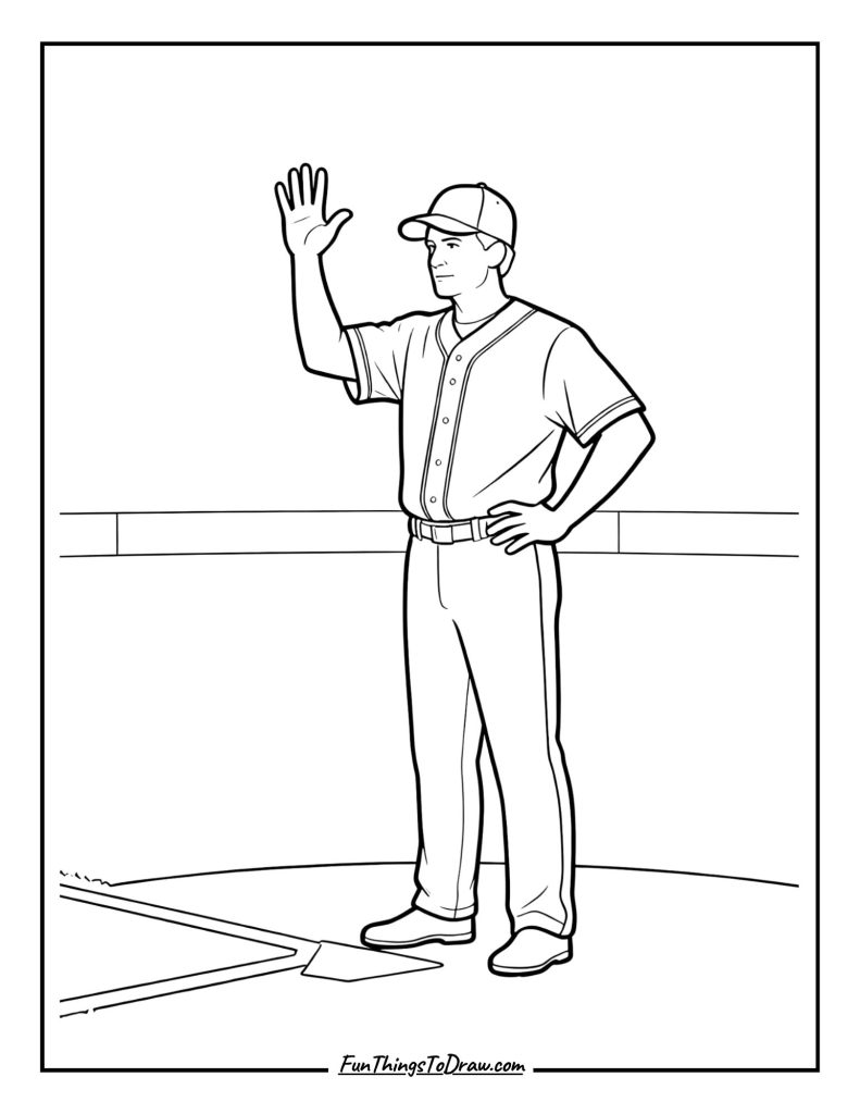 Coach giving hand signals