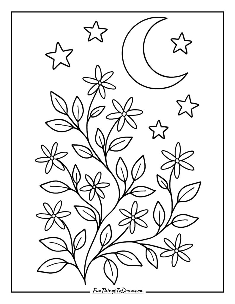 Jasmine Vine at Night