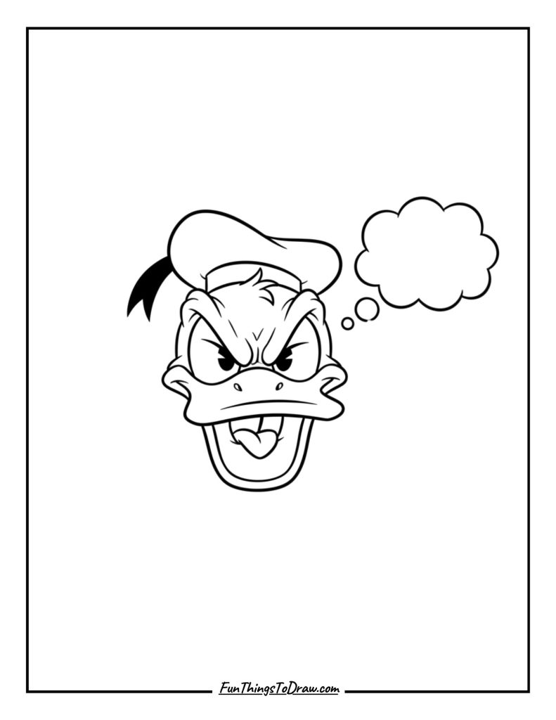 Donald Duck angry face