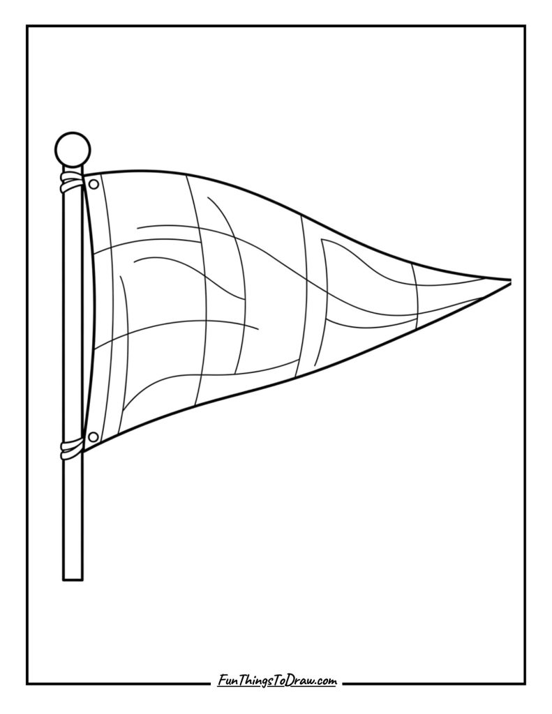 Baseball pennant flag